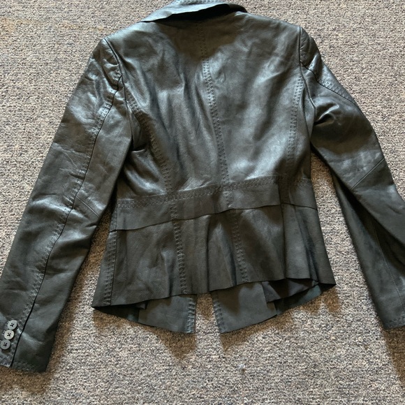 Elie Tahari Black Lamb leather Jacket - Picture 7 of 13